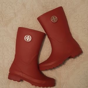 Tory Burch Red Rainboots